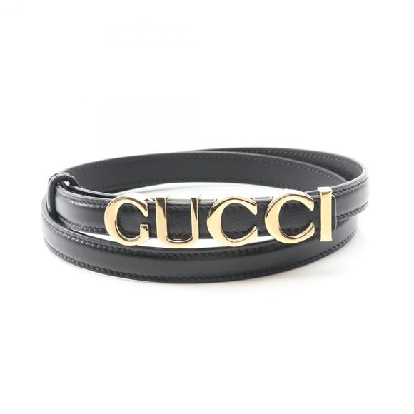 GUCCI Black Leather Belt - Picture 1 of 5